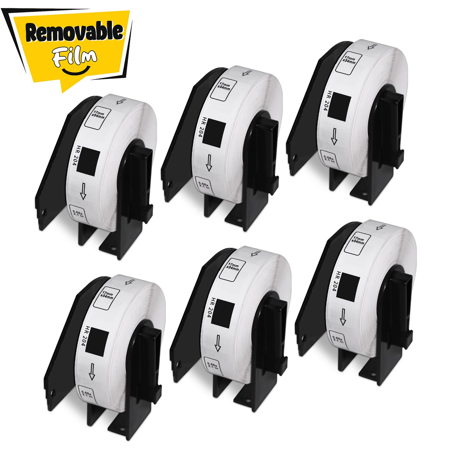 Brother DK-1204 Removable Film Address Labels 0.66" x 2.1"