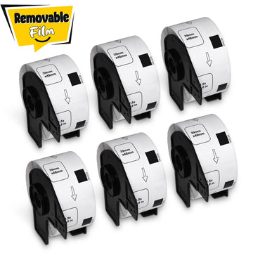 Brother DK-1220 Removable Film White Food Labels 1.5" x 1.8"