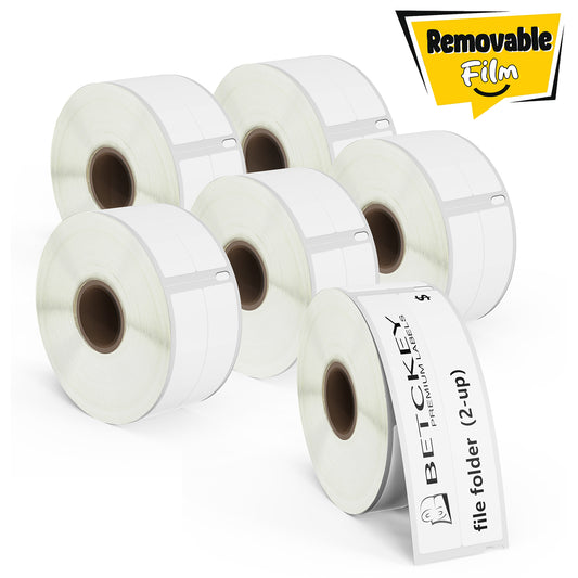 Dymo 30277 Removable Film 2-up File Folder Labels 9/16" x 3-7/16”