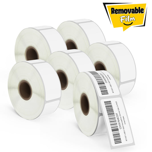 1" x 2" FBA Barcode & Address Removable Film Labels