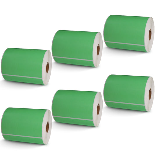 Green 4" x 6" Direct Thermal Shipping Label