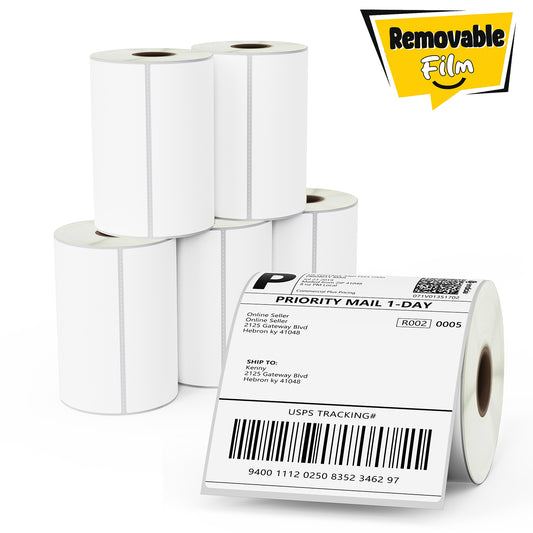4" x 5" Large Shipping Removable Film Labels
