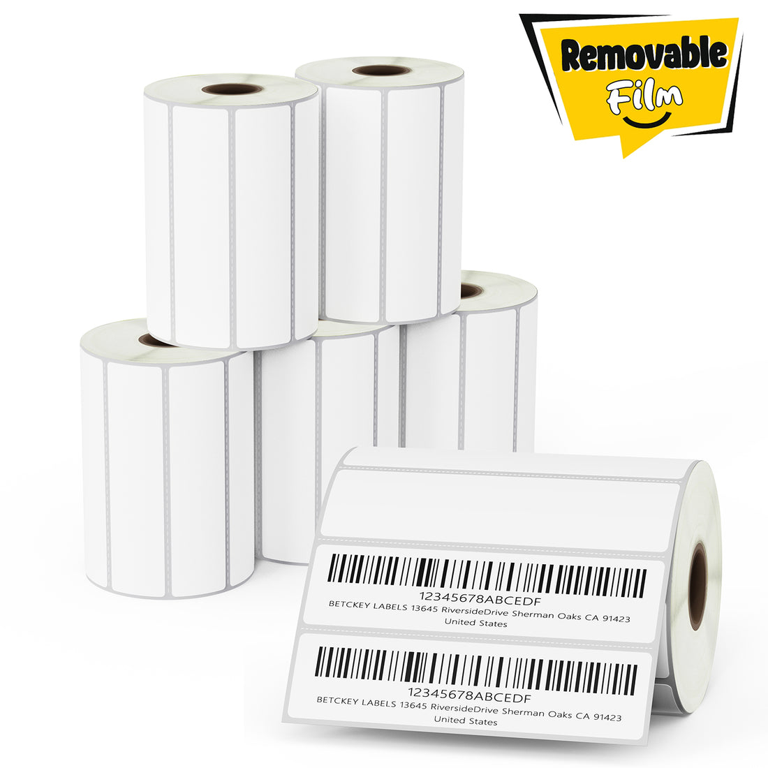 4" x 1" Multipurpose Removable Film Labels