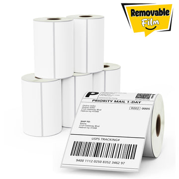 4" x 6" Shipping Waterproof Removable Film Labels