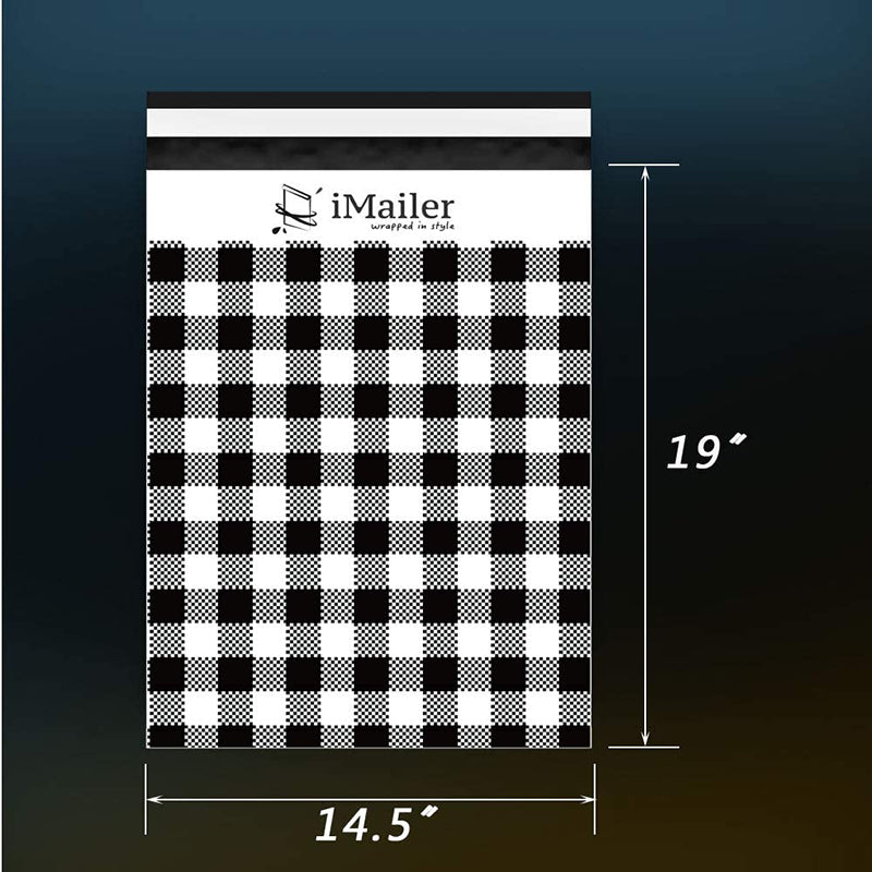 Gingham Plaid Self Seal Large Poly Mailer Bags For Shipping