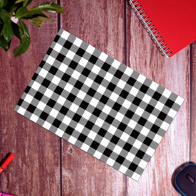 Imailer Mailing Shipping Bags with Self Seal Strip Poly Mailers Black Gingham Plaid Shipping Bags