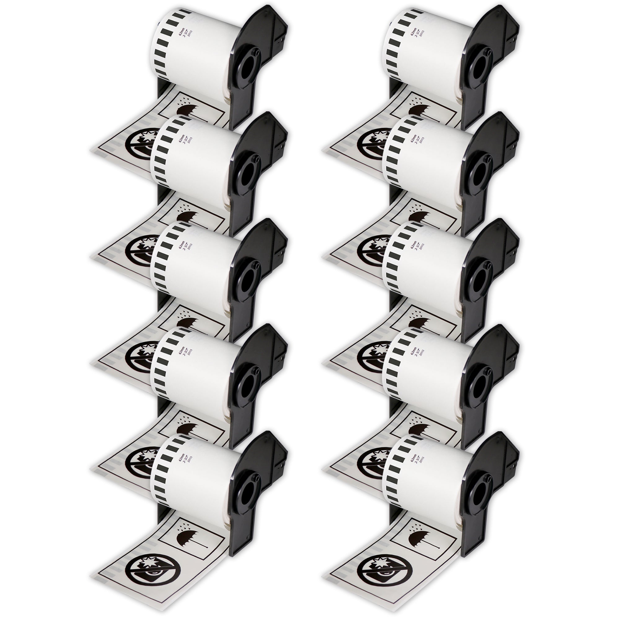 Brother DK-2113 Black on Clear Film Continuous Labels – BETCKEY Label