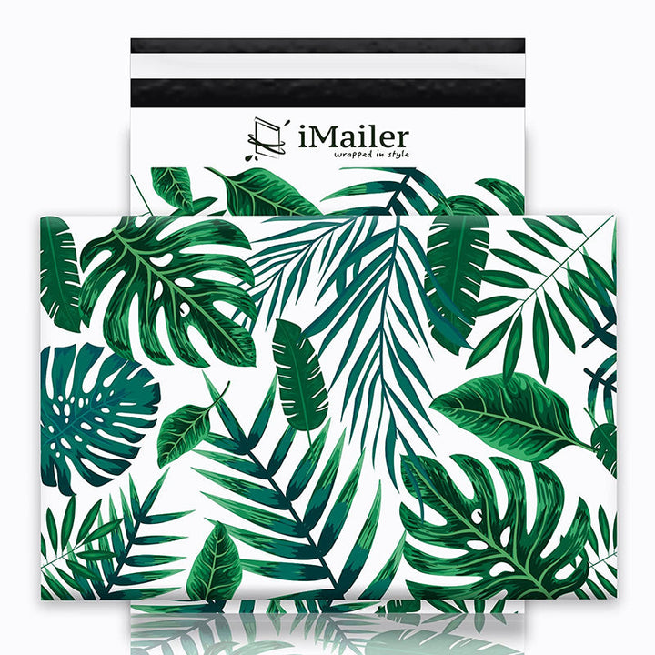 Imailer Poly Mailer Envelope Tropical Leaf Mailing Shipping Package Bags-Self Seal