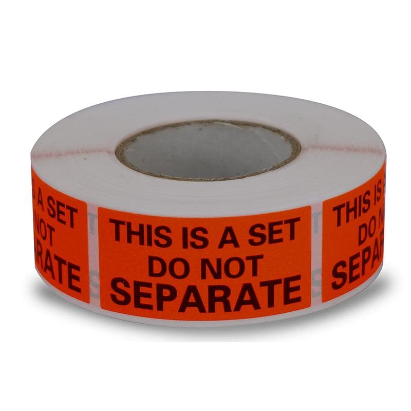 Betckey 1x2 inch Fluorescent Red FBA Packing Labels This is a Set Do Not Separate Labels Stickers-1 Roll