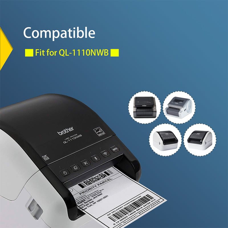 Betckey Brother DK-1247 Compatible Shipping Labels DK1247 Labels 4.07 in x 6.4 in