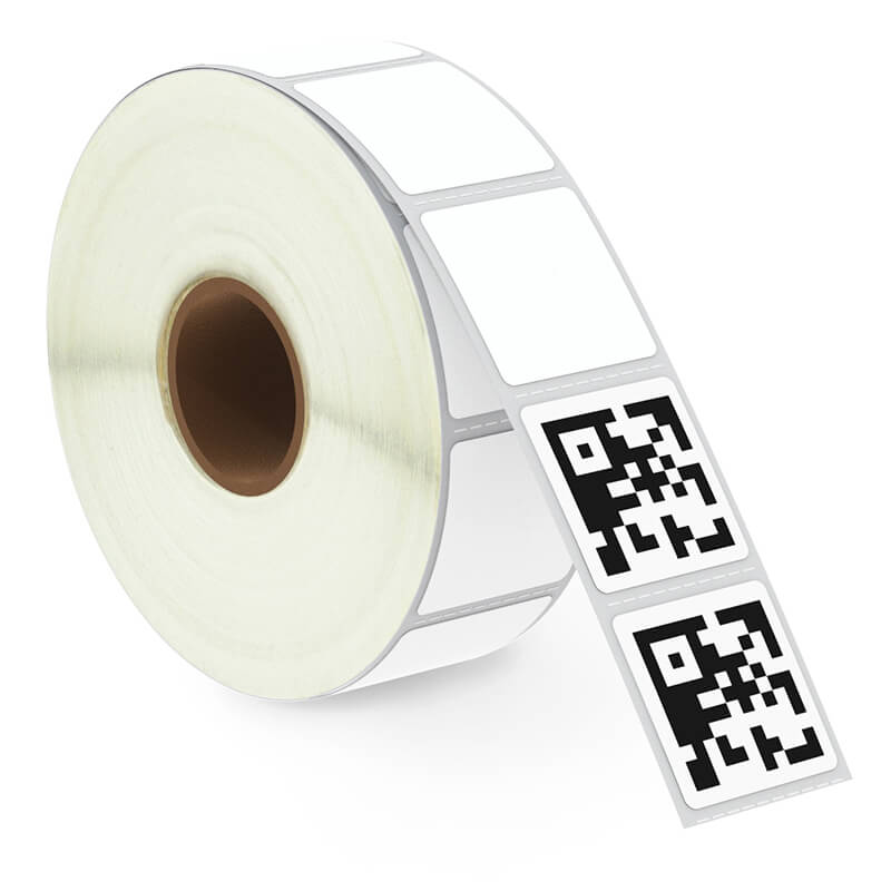 Zebra 1" x 1" Direct Thermal Labels Square QR Code Labels