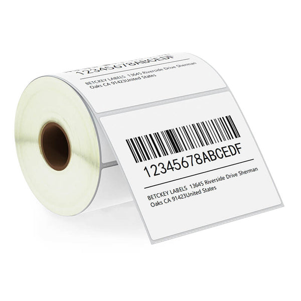BETCKEY 4" x 6" (102 mm x 152 mm) Blank Shipping Labels Compatible with Zebra ＆ Rollo Label Printer(not for dymo 4XL), Premium Adhesive ＆ Perforat - 2