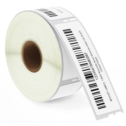 Betckey Dymo 30252 Compatible Address Labels 1-1/8" x 3-1/2" Barcode Labels