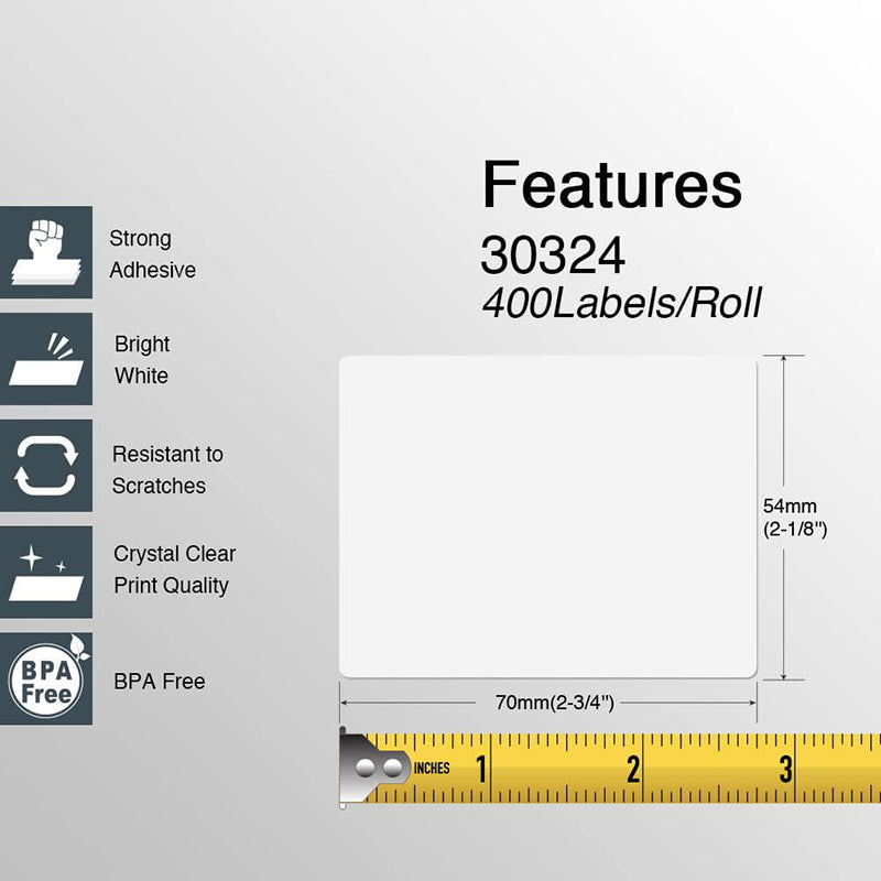 DYMO 30324 Veterinary Diskette Media Labels 2-1/8" x 2-3/4" Multi-Purpose Labels