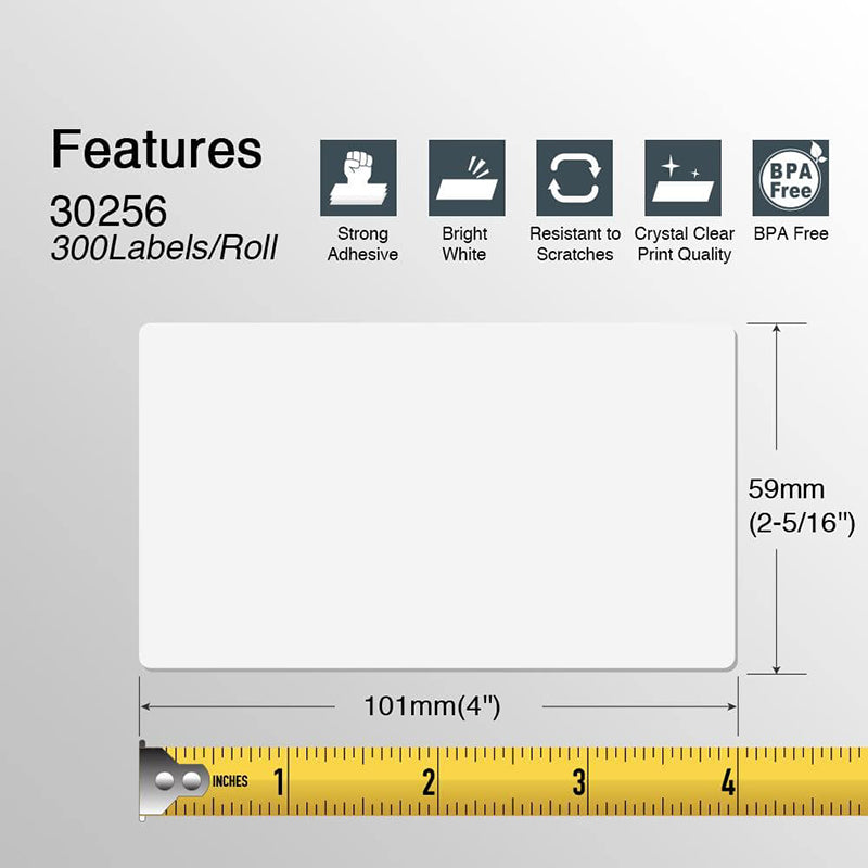 DYMO 30256 Shipping Labels Compatible 2-5/16" x 4" Address Labels