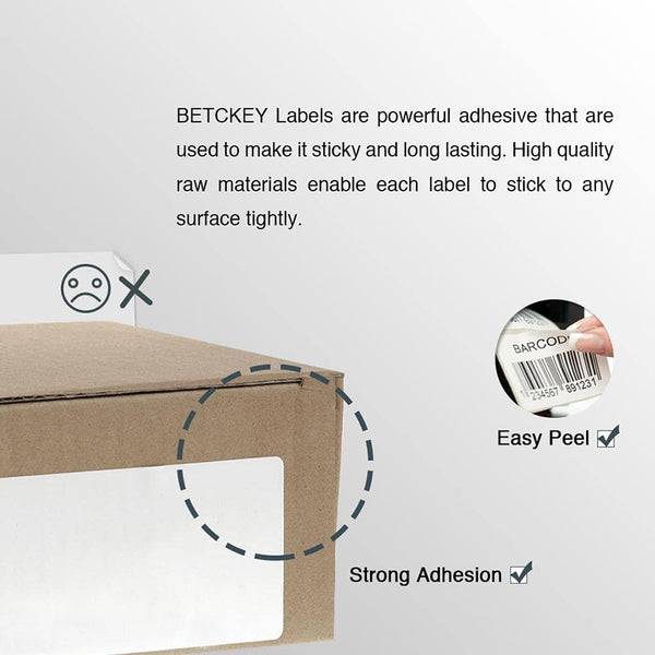  BETCKEY - Compatible DYMO 30256 (2-5/16 x 4) Shipping Labels,  Strong Permanent Adhesive & Perforated, Compatible with DYMO Labelwriter  450, 4XL, Rollo & Zebra Desktop Printers [10 Rolls/3000 Labels] : Office  Products