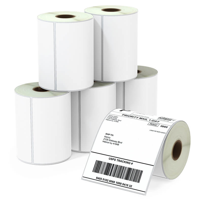 Zebra 4" x 6" Blank Shipping Labels Direct Thermal Labels