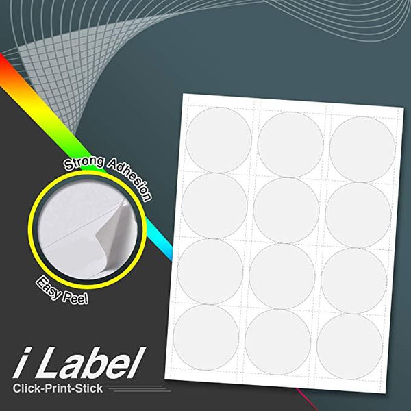 12up 25 Round Labels For Laser And Inkjet Printers Betckey Label