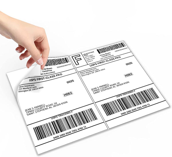  Betckey 8.5" x 5.5" Half Sheet Self Adhesive Shipping Labels