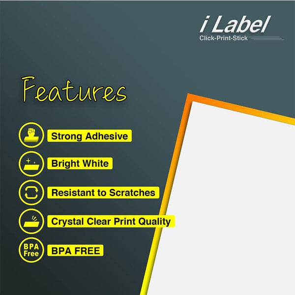 Betckey 8.5" x 11" Full Sheet Labels Shipping Sticker Paper for Laser & Inkjet Printers