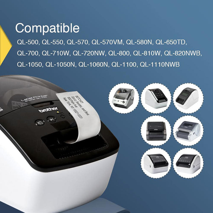 Brother DK-2225 Compatible Continuous Labels DK2225 Labels 1-1/2" x 100'